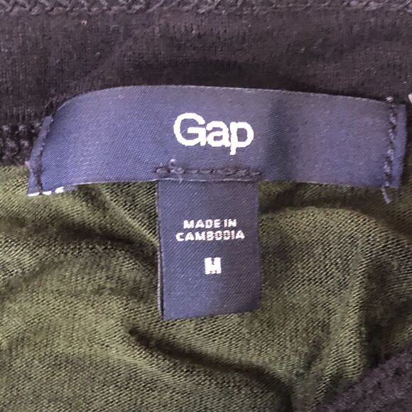 Gap Womens Green Navy Striped 3/4 Sleeve T-Shirt Stretch Size Medium - Picture 3 of 11